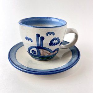 M.A. Hadley Pottery cup and saucer
